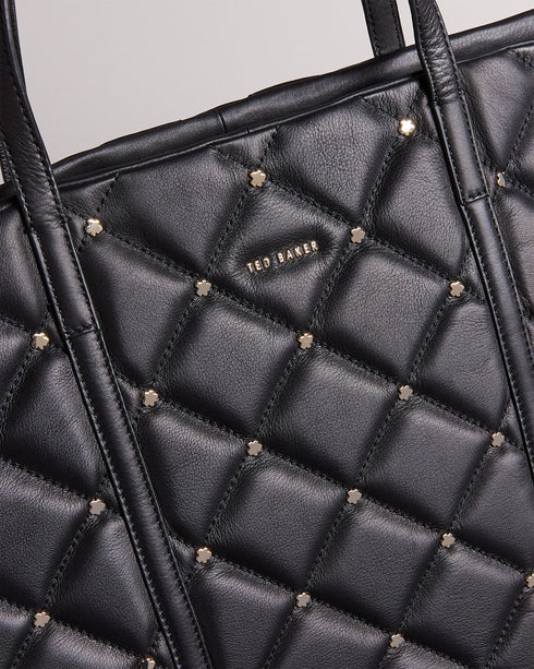 <P>Quilted Studded Tote</P>